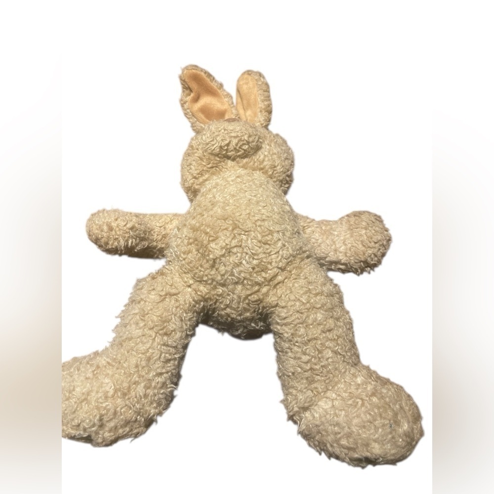 Vintage Build-A-Bear Bunny Plush Stuffed Animal Tan Curly Fur 16” Retired HTF - Picture 7 of 9